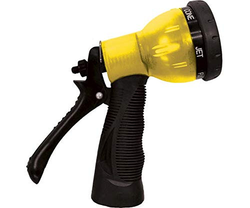 Yardworks 7 Pattern Rear Trigger Hose Nozzle with Comfortable Rubber Grip_ 1 Piece
