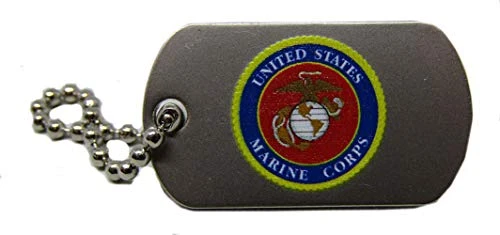K's Novelties Set of 6 United States Marine Corps Hat Cap Lapel Pin  and  Key Chain