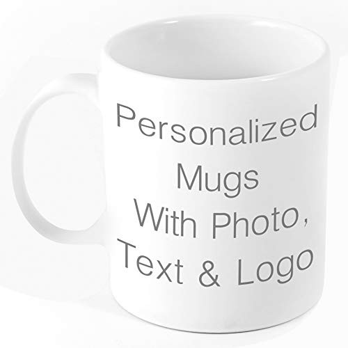Custom Coffee Mug w Photo  and  Text _ Customized Coffee Mug Add Photo_ Logo_ Picture or Text on Personalized Coffee Mug Ceramic Custom Christmas Photo Mug for Mom Dad and Office Tazas Personalizadas 11oz