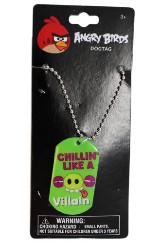 Angry Birds Dogtag _Green_ _ Angry Birds Necklace and Pennant