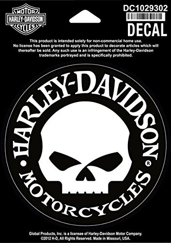 Harley_Davidson Hubcap Willie G Skull Small Decal