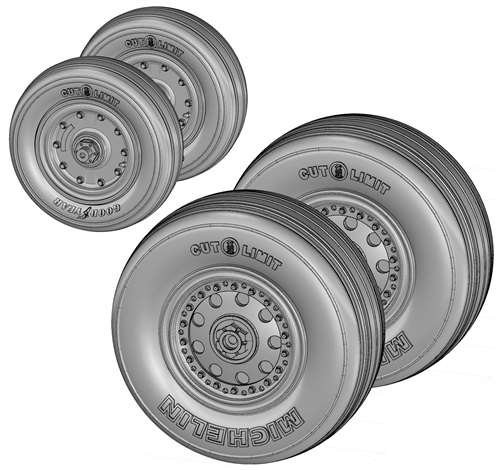 F_4 S J Phantom Resin Wheel Set _1 72 kit Accessory_