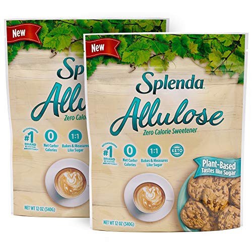 SPLENDA Allulose_ Plant Based Zero Calorie Sweetener For Baking  and  Beverages In Resealable Pouch _12.0 Ounce Bag_ 2 Pack_