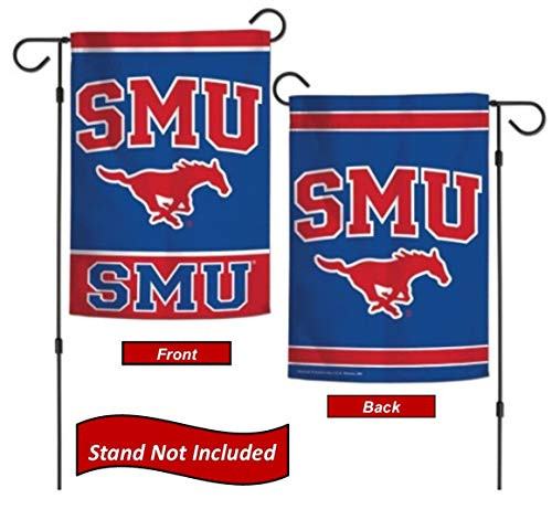 Southern Methodist Mustangs _SMU_ 12.5  x 18 inch  Double Sided Yard and Garden College Banner Flag is Printed in The USA_