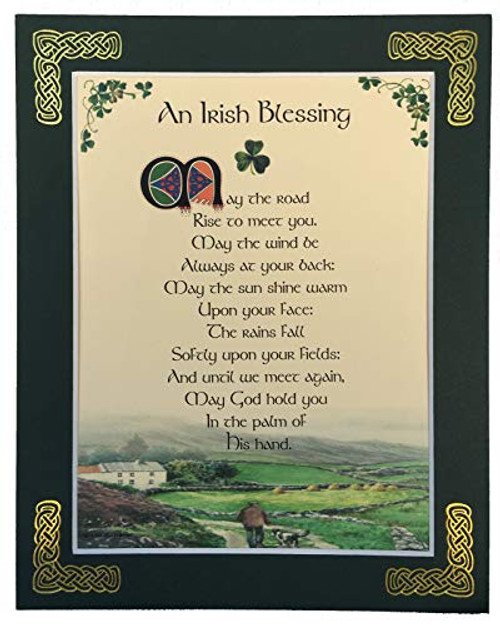 May The Road Rise To Meet You _ 8x10 Irish Blessing with Green Matting May The Road Rise To Meet You _ 8x10 Irish Blessing with Green Matting