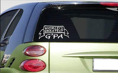 World's Greatest G'Pa 8' StickeDecal Grandpa Father Family Love