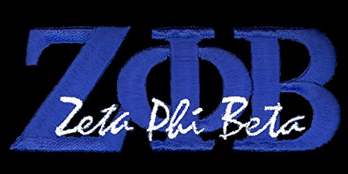 Zeta Phi Beta Sorority 3  inch W Blue Sphinx Signature Emblem Patch