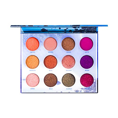 kaifongfu Eyeshadow Palette Makeup Set_12 Color Eyeshadow Pearl Light Matte Eyeshadow Dish_ Waterproof Eyeshadow Dish _B_