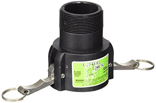 Green Leaf GLP 200 B NL Series Polypropylene Gator Lock Cam Lever Coupling_ Non_Locking_ 2 Inc Female Coupler Male Thread