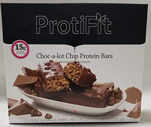 Proti Fit Protein Bar _ Choc_a_lot chip _ 15g _ Low Carb _ Low Calorie _ Weight Loss Snack Bar for Healthy Diets_ Hunger Control_ Appetite Suppressant_7 Count _1.62 OZ NET Weight 11.63OZ_