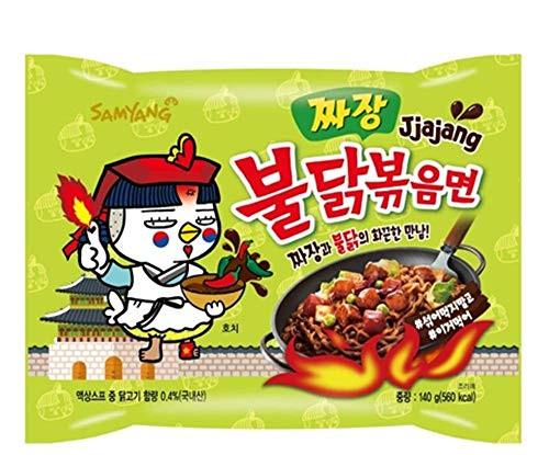SAMYANG KOREAN FIRE NOODLE CHALLENGE HOT CHICKEN FLAVOR RAMEN SPICY NOODLE _Jjajang Flavor _5pcs__