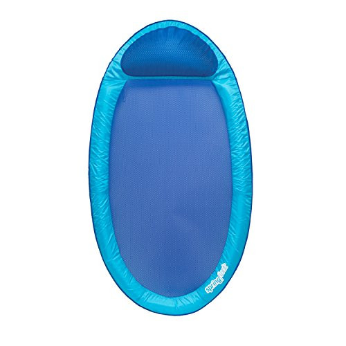 Swimways Original Spring Float Pool Lounger, Light Blue / Dark Blue