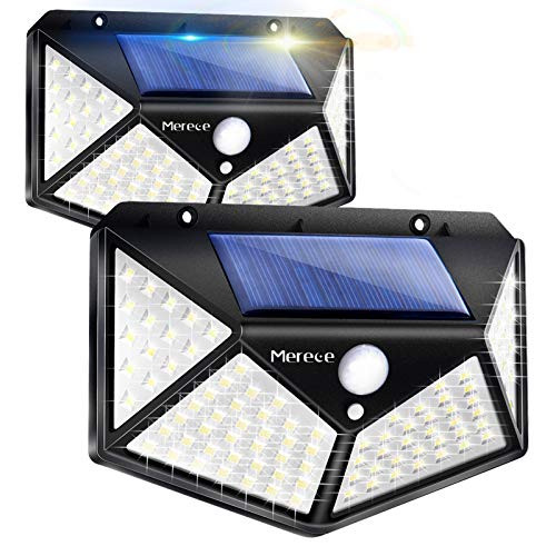 Solar Lights Outdoor 100LED with 270 Wide Angle_ 3 Lighting Modes Wireless Motion Sensor Security Lights_ IP65 Waterproof Solar Powered Wall Lights_ for Backyard Garden Fence Patio Front Door _2 Pack Solar Lights Outdoor 100LED with 270 Wide Angle_ 3 Lighting Modes Wireless Motion Sensor Security Lights_ IP65 Waterproof Solar Powered Wall Lights_ for Backyard Garden Fence Patio Front Door _2 Pack