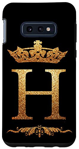 Galaxy S10e Crown Phone Case Initial H alphabet mobile cover Letter H Case