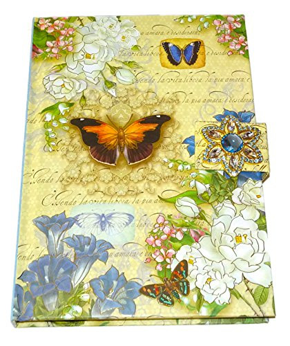 Punch Studio Journal Bluestar Splendor Diary Azure Brooch