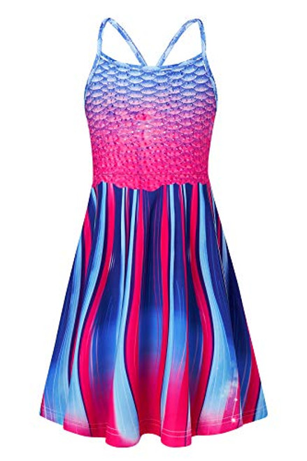 Loveternal Girls Dresses Size 6_7 Years Colorful Mermaid Cami Dresses Twirly Beach Swing Dresses School Children Kids Summer Clothes 7 Years Old Hawaiian Skater Sundress Mid_Length Casual Outfits Loveternal Girls Dresses Size 6_7 Years Colorful Mermaid Cami Dresses Twirly Beach Swing Dresses School Children Kids Summer Clothes 7 Years Old Hawaiian Skater Sundress Mid_Length Casual Outfits