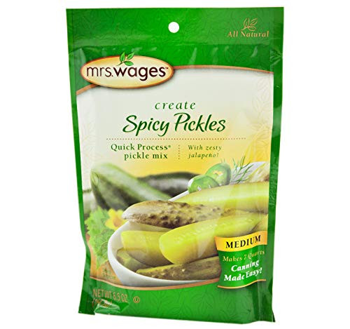 Mrs. Wages Quick Process 6.5 oz. Spicy Pickle Seasoning Mix_ 3 Packets_ Each Packet Makes 7 Quarts