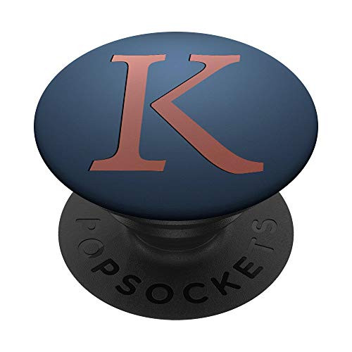Rose Pink Letter K Monogram On Navy Blue PopSockets PopGrip Swappable Grip for Phones and Tablets Rose Pink Letter K Monogram On Navy Blue PopSockets PopGrip Swappable Grip for Phones and Tablets