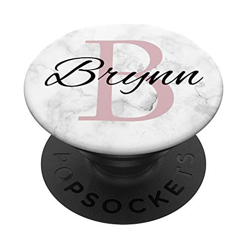 Brynn Rose Pink Glamour Monogram Letter B Girls PopSockets PopGrip  Swappable Grip for Phones  and  Tablets