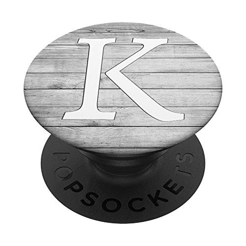 Silver White Initial Letter K Phone grip Vintage Gray Look PopSockets PopGrip Swappable Grip for Phones and Tablets Silver White Initial Letter K Phone grip Vintage Gray Look PopSockets PopGrip Swappable Grip for Phones and Tablets