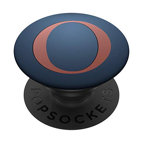 Rose Pink Letter O Monogram On Navy Blue PopSockets PopGrip  Swappable Grip for Phones  and  Tablets