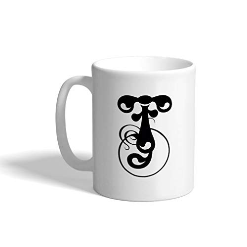 Ceramic Coffee Mug 11 Ounces inch J inch  Funny Initial Monogram Letter J White Tea Cup Design Only