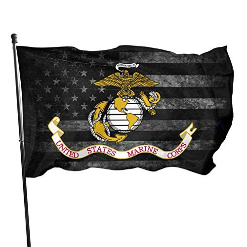 KOUSHANAIER US Marine Corps Flag 3 x 5 Ft _ USMC Veteran Flags with Grommets _ Banner Breeze Flag 3X5 Foot Outdoor Decor