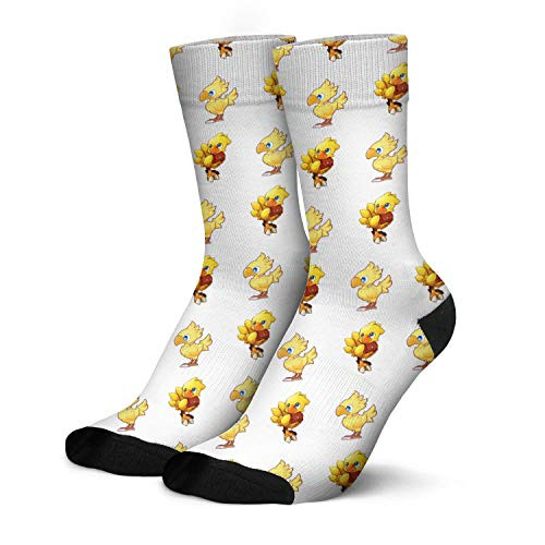 Mens Final_Fantasy_hocobo_ Socks Long Sports Crew Socks Vintage