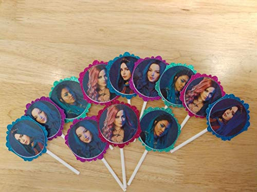 12 Descendants 3 Cupcake Toppers! Mal Uma Audrey Evie