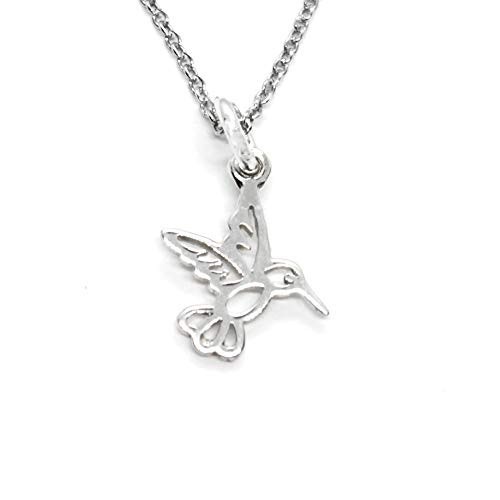 Hummingbird Charm Sterling Silver Necklace_ 18 inch  _very tiny size_ Hummingbird Charm Sterling Silver Necklace_ 18 inch  _very tiny size_