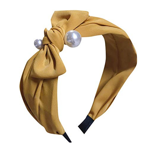 daydremer' secret lifeWomen Solid Color Imitation Pearl Headband Hairband For Girls Head Band Fabric Hair Accessories_F_One Size daydremer' secret lifeWomen Solid Color Imitation Pearl Headband Hairband For Girls Head Band Fabric Hair Accessories_F_One Size