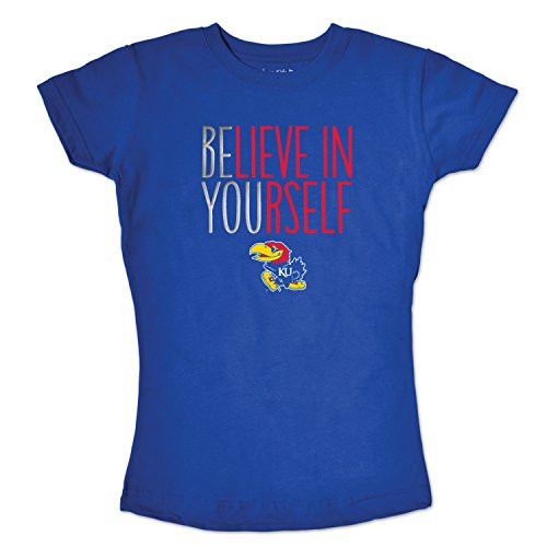NCAA Kansas Jayhawks Girls Short Sleeve Tee_ Size 7 X_Small_ Royal NCAA Kansas Jayhawks Girls Short Sleeve Tee_ Size 7 X_Small_ Royal