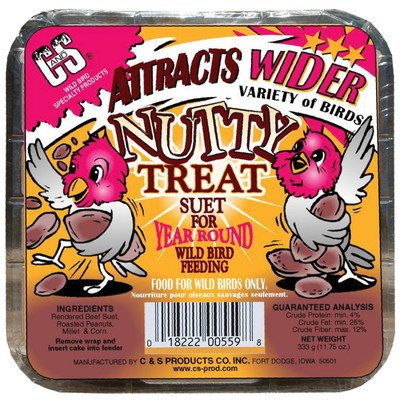 C and S Products NuttyTreat Wild Bird Suet _Set of 4_