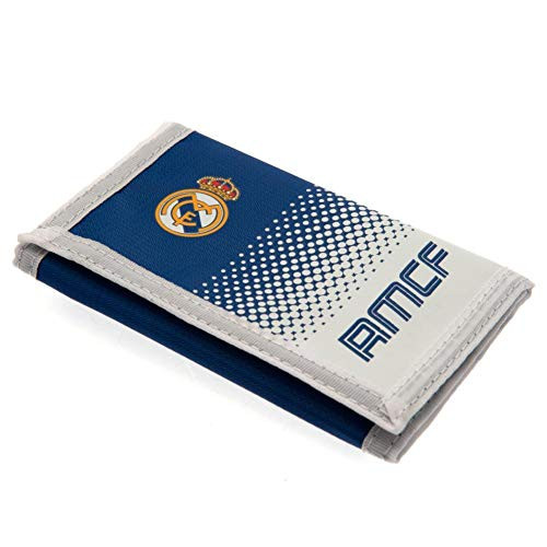 Real Madrid FC Touch Fastening Fade Design Nylon Wallet _One Size_ _White Blue_