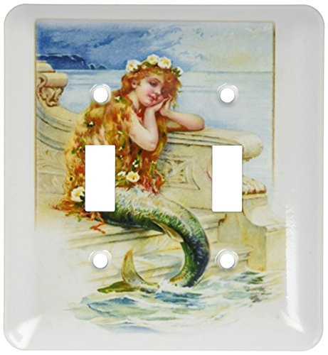 3dRose lsp_173963_2 Image of Hans Christian Anderson Mermaid Light Switch Cover