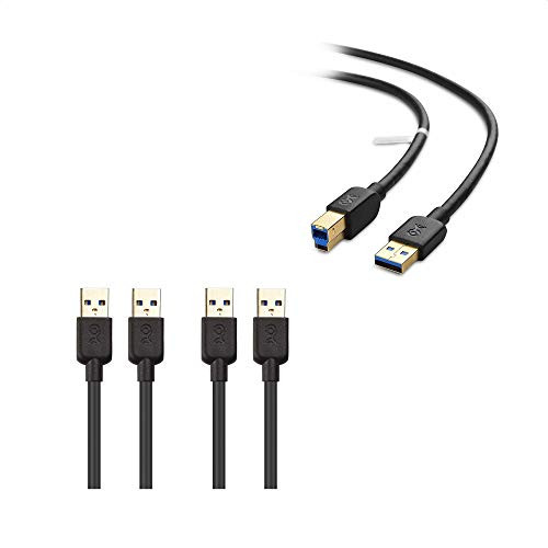 Cable Matters 1_Pack Short USB 3.0 Cable _USB 3 Cable_ USB 3.0 A to B Cable_ in Black 3 ft and 2_Pack Short USB 3.0 Cable Cable Matters 1_Pack Short USB 3.0 Cable _USB 3 Cable_ USB 3.0 A to B Cable_ in Black 3 ft and 2_Pack Short USB 3.0 Cable