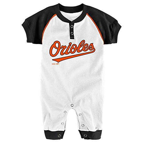 OuterStuff MLB Newborn Game Time Short Sleeve Coverall_ Baltimore Orioles 6_9 Months