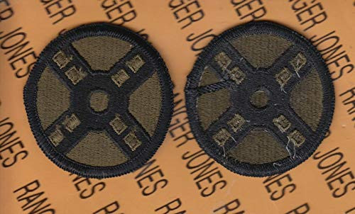 US Army 425th Transportation Brigade OD Green  and  Black Patch m e Reversed