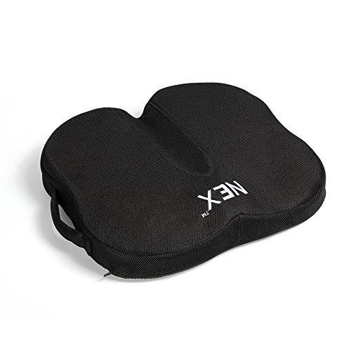 Coccyx Seat Cushion for Office Chair and Car Seat, Orthopedic Coccyx Cushion with Memory Foam for Back Pain, Taibone, Sciatica Relief, Washable Cover