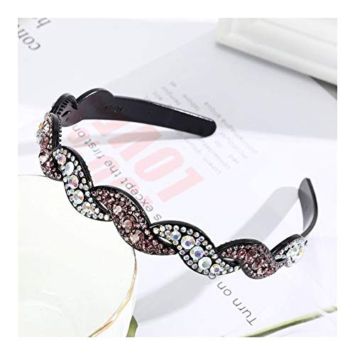 xiaofeng214 Fashion Twist Leaves Colorful Teeth Bezel Hairbands Girls Hair Hoop Headband Fixed Headwear for Women Hair Band Hair Accessories _Color   J_
