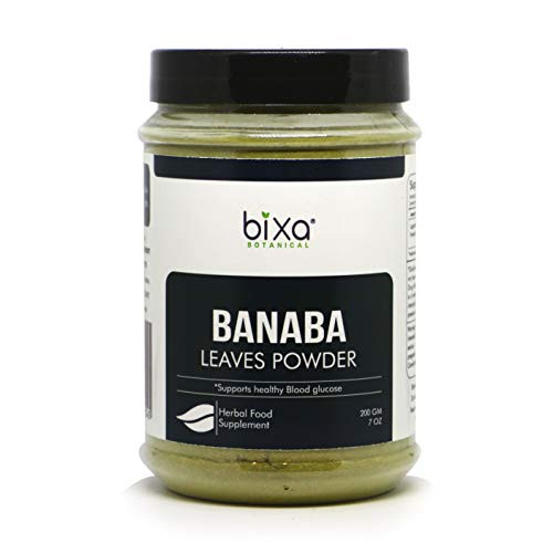 Banaba Leaf Powder _Lagerstroemia speciosa__ Supports Healthy Blood Glucose by Bixa Botanical _ 7 Oz _200g_