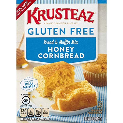 Krusteaz Gluten Free Honey Cornbread Mix_ 15_Ounce Box _PACK OF 2_