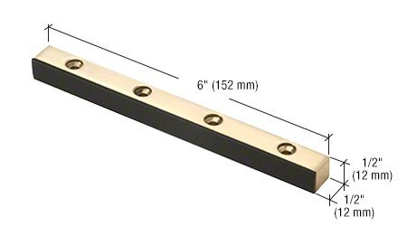 C.R. LAURENCE 1NT308BR CRL Brass Header Mounted Double Door Stop