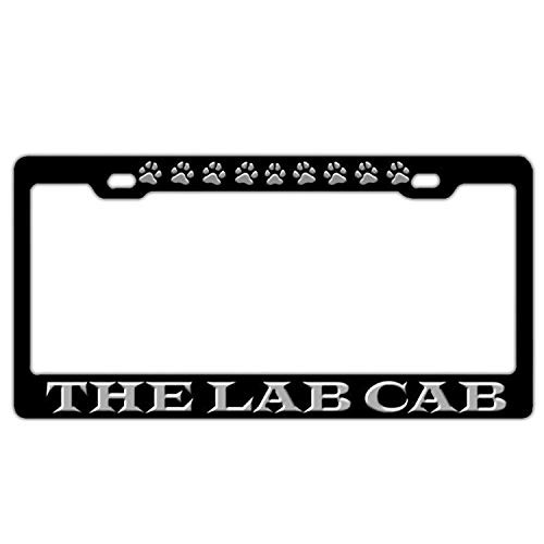 Rossne G sun The Lab Cab Black License Plate Frame_ Waterproof License Plate Covers Car Plate Frame