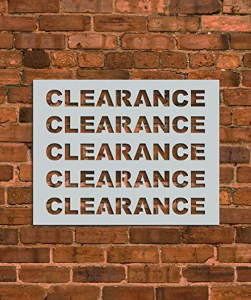 C L E A R A N C E Sign Stencil Template _ Reusable Stencil _ INNOVO Stencils