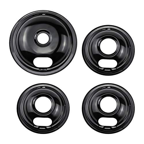 Cenipar Burner Drip Pans W10290350 8 inch and Burner Drip Pans W10290353 6 inch _3 Pack_ Black Style Porcelain Drip Pans for Whirlpool Electrulox Frlgidalre Electric Stove and Surface Burner Cenipar Burner Drip Pans W10290350 8 inch and Burner Drip Pans W10290353 6 inch _3 Pack_ Black Style Porcelain Drip Pans for Whirlpool Electrulox Frlgidalre Electric Stove and Surface Burner