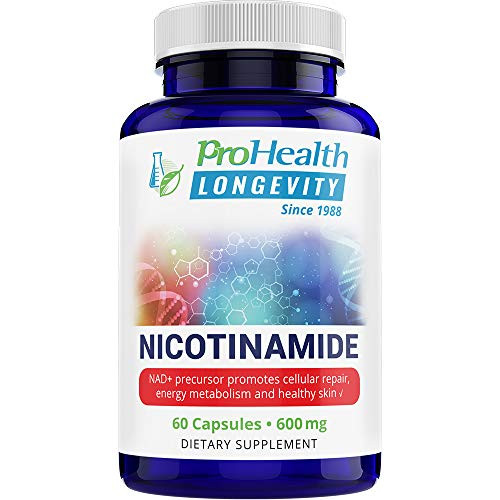 Nicotinamide _600 mg_ 60 Capsules_ by ProHealth Longevity _ Flush_Free Vitamin B3 Nicotinamide _600 mg_ 60 Capsules_ by ProHealth Longevity _ Flush_Free Vitamin B3