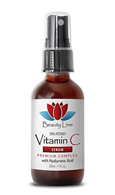 Remove wrinkles _ VITAMIN C SERUM Premium Complex With Hyaluronic Acid _ Vitamin c facial serum _ 1 Bottle