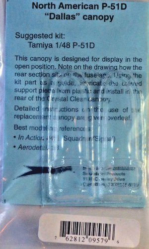 Squadron Products North American P_51D Dallas Vacuform Canopy
