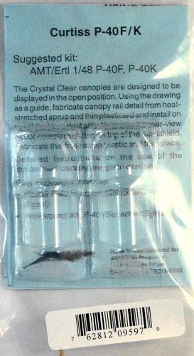 Squadron Products P_40F K Vacuform Canopy